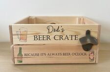 Personalised Beer Crate with Bottle Opener, Alcohol Hamper Gift Box, Beer Gift