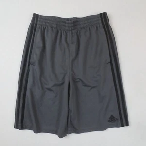 Adidas Athletic Shorts Youth Boys Large 14/16 Gray Pull On Basketball Gym Sports - Picture 1 of 12