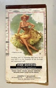 Libro de notas publicitarias vintage 1956 Mac Dermid Inc Waterbury Connecticut - Imagen 1 de 4