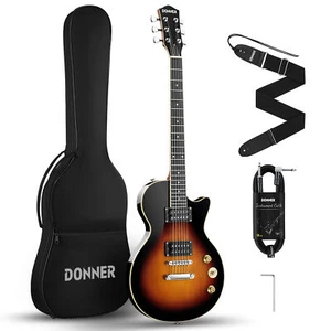 Donner DLP-124 Electric Guitar LP Rock Blues Humbucker HH Pickups Solid Body - Picture 1 of 11