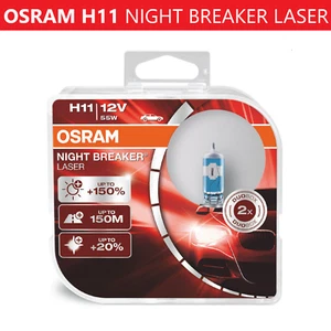 OSRAM H11 globe NIGHT BREAKER LASER +150% Car Headlight Twin Lamps PGJ19-2 ADR - Picture 1 of 4
