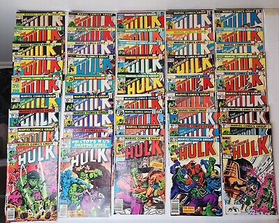 Vintage The Incredible Hulk LOT Of 61 Marvel Comic Books Bronze-Modern #151-456 • 150€