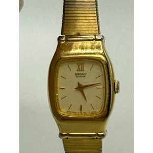 Vintage Seiko Ladies Gold Tone Quartz Watch Stretch Band Elegant Used 2Y00-5178 - Picture 1 of 10
