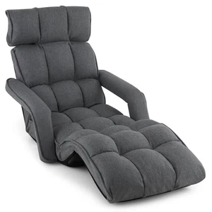 6-Position Adjustable Floor Chair for Adults Foldable Lazy Sofa for Living Room - Picture 1 of 6