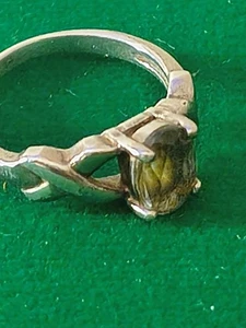 Anello Vintage Modavite Argento Sterling 925 SU Firmato Pietra del Sole Importazioni RARO - Foto 1 di 5