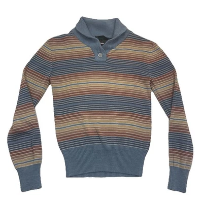 Vintage Chego International Sweater Womens  Striped 70s Collared Long Sleeve - Image 1 of 4