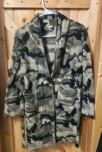 Faded Glory Camo Robe Size XL 14/16 Plush Fleece Bathrobe Swimsuit Cover Up - Picture 1 of 4