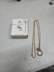 Swarovski Crystal Memories Necklace Perfume Atomizer Gold tone - Picture 1 of 5