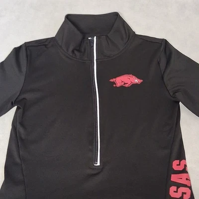 PINK Victoria's Secret Arkansas Razorbacks Pullover Small Black 5th & Ocean - Image 1 of 4