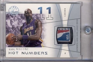 2003 Fleer Flair Final Edition Hot Numbers Patches Platinum Karl Malone /56 - Picture 1 of 2