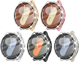 Do Galaxy Watch 7 40mm 44mm Bling Glass Protector ekranu Diamond Case Cover - Zdjęcie 1 z 12