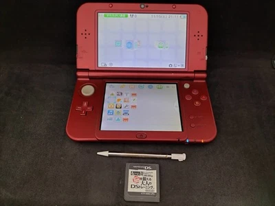 B713 Nintendo nueva consola 3DS LL XL rojo metálico Japón con juego de bolígrafo fx Foto 1 de 4