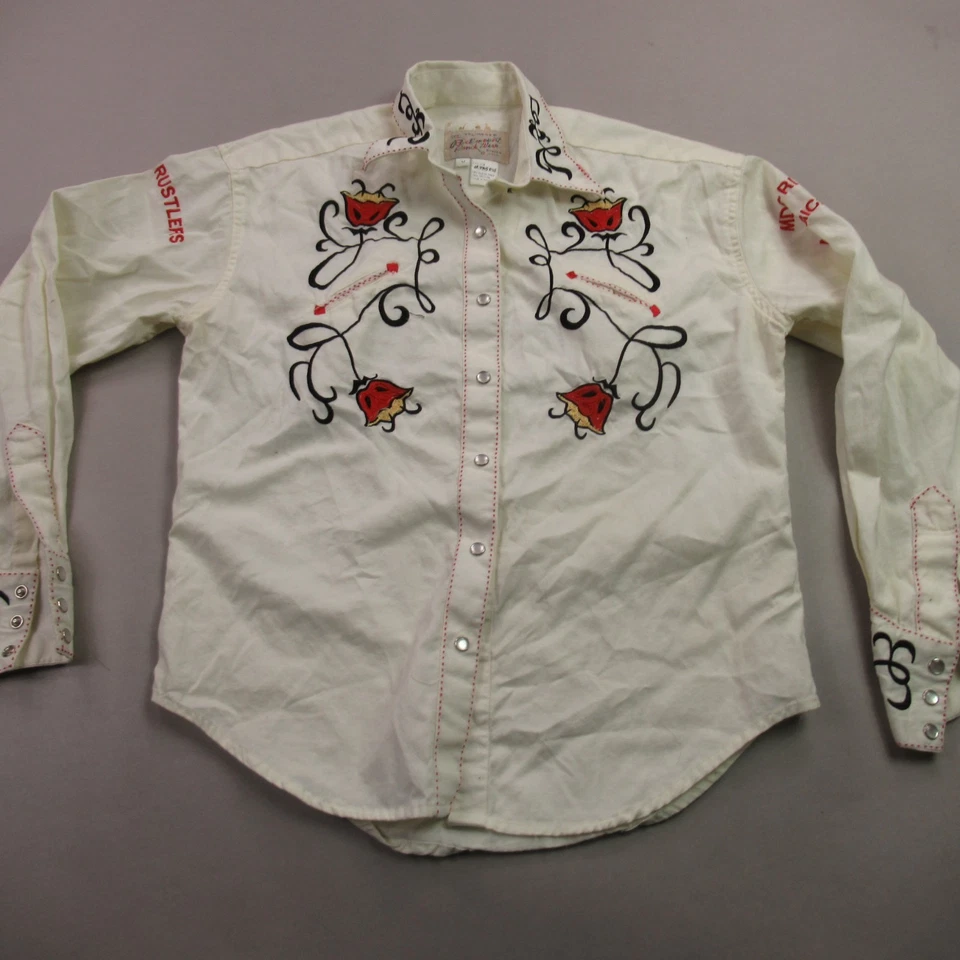 Camisa Rockmount Ranch Wear para mujer manga media larga frente a presión amarilla Foto 1 de 4