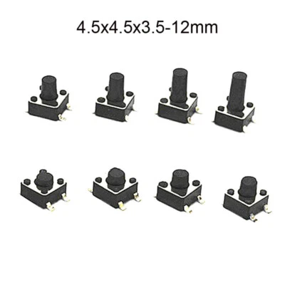 SMD Tactile Push Button Miniature/Small PCB Switch 4.5x4.5x3.5-12mm Various Size
