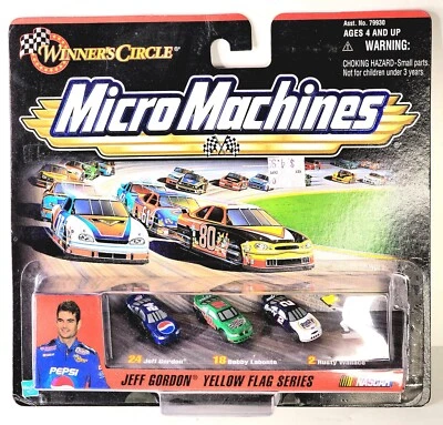 Micro Máquinas 1999 Jeff Gordon Ganadores Círculo Bandera Amarilla Serie Wallace Lobant Foto 1 de 4