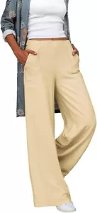Women's Casual Yoga Elastic Waist Wide Leg Long Loose Beach Palazzo Pants - Picture 1 of 13