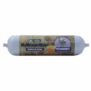 MyMenue4Dogs Hundefutter Putenwurst 400g Nassfutter Vollnahrung Geflügel Fleisch - Bild 1 von 1