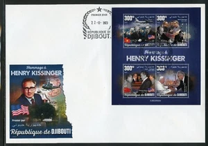 DJIBOUTI 2023 HOMMAGE TO HENRY KISSINGER SHEET FIRST DAY COVER - Picture 1 of 1
