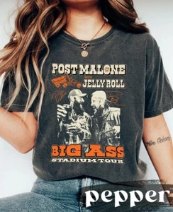 Post Malone Jelly Roll Concert Tour Shirt, Posty Concert Tee, Jelly Roll Shirt - Picture 1 of 7