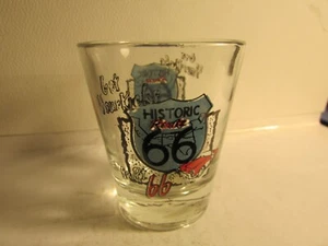 Get Your Kicks on ROUTE 66 - Historisches Highway Across USA Logo auf Glas - neu - Bild 1 von 3