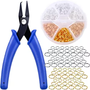 Split Rings for Jewelry Making, 700Pcs Small Split Ring with Split Ring Pliers, - Picture 1 of 12