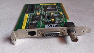 PCI ETHERNET CARD AUI 10B5 COAX BNC 10B2 RJ45 10BT TWISTED PAIR - Foto 1 di 3