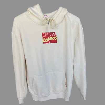 Marvel Suéter Adulto Pequeño Crema Sudadera con Capucha Superhéroe Manga Larga Foto 1 de 4