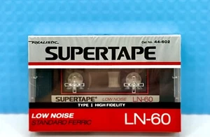 REALISTIC SUPERTAPE LN 60 1988 EE. UU. CINTA DE CASETE EN BLANCO (1)44-602 (SELLADA) - Imagen 1 de 3