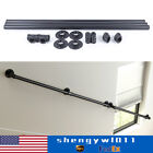 Iron Handrail for Steps Stair Railing Hand Rail Kit Black Outdoor Indoor 10FT