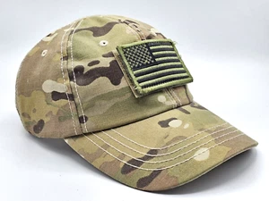 VGUC Condor Tactical Combat Camouflage Green Cap 3 Patch Spots 1 USA Patch - Picture 1 of 10