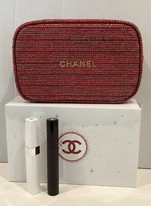 CHANEL GO TO EXTREMES MASCARA SET Holiday Purse La Base Primer Le Volume New - Picture 1 of 5
