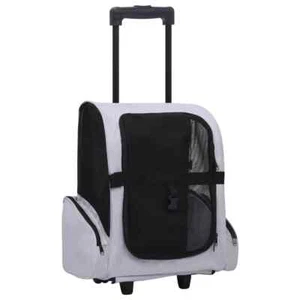 1791215 Trolley Trasportino per Animali Pieghevole Multifunzione Grigio - Foto 1 di 6
