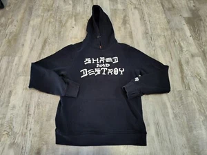 Thirty Two Shred And Destroy Snowboarding Hoodie Men’s Size S Black Pullover - Foto 1 di 20