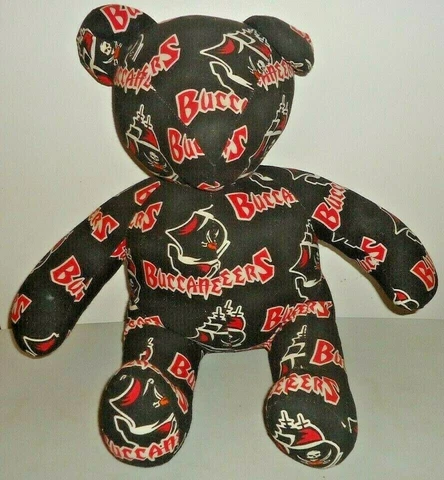 Buccaneers Black Plush Fans Bear Pirate Ship Cover