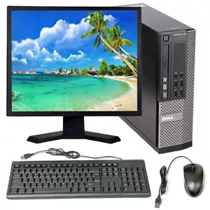 Dell OptiPlex SFF Computer Intel Core i5 8GB 500GB HD 19 in LCD Windows 10 Wi-Fi - Picture 1 of 6