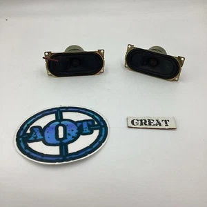 X2 Samsung 3001-001034 8 Ohm 6 Watt TV Gold Oval Lautsprecher 5 Zoll x 2,5 Zoll - Bild 1 von 14