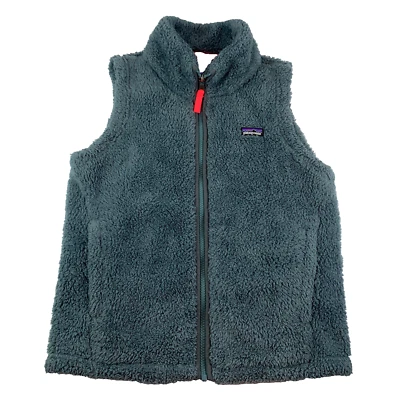 Patagonia Full Zip Fleece Vest Youth L Girls Teal Green Common Threads STY65490 - Image 1 of 4