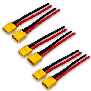 3 Paar 6 Stück XT60 Male Female Stecker Buchse inkl. 10cm 12AWG Kabel Lipo Akku - Bild 1 von 12
