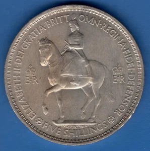 Großbritannien 5 Shilling Krönung Elisabeth II - 1953 = Rabatt bitte Text lesen - Bild 1 von 2