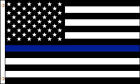 Cienka flaga niebieskiej linii 2x3 stopy policja oddział odwagi policjanci USA niebieskie życie ma znaczenie