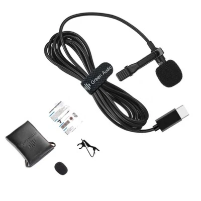 High Sensitivity USB C Lavalier Mic Condenser Microphone 360 Degree Clear Sound - Image 1 of 4