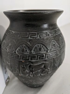 1960 Sandstone Art Pottery Vase, Made In Greece. - Picture 1 of 8