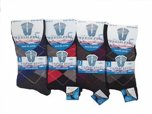 12 PAAR NICHT ELASTISCHE DIABETIKER HERREN GRIFFIG LOCKER TOP KLASSISCHE REICHE BAUMWOLLSOCKEN - Bild 1 von 3