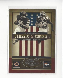 2005 Classics Classic Combos Silver #4 Gale Sayers/T. Davis Bears Broncos /250