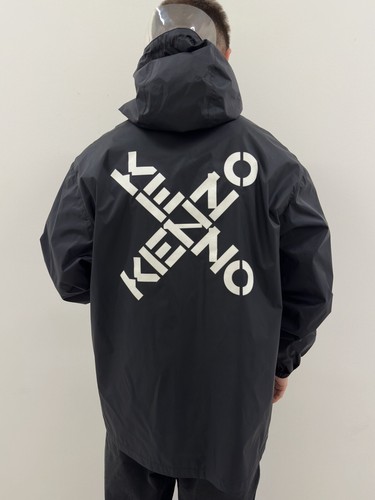 Giacca antipioggia Kenzo da uomo berretto grande logo taglia M