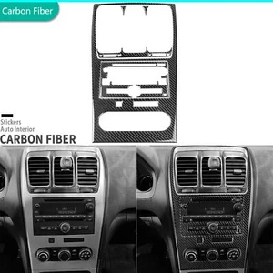 6Pcs Real Carbon Fiber Center Console AC CD Panel Cover For GMC Acadia 2007-2012 - Picture 1 of 22