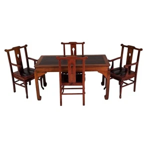 Dollhouse Miniature Dining Table & 4 Chairs - Exquisite Details Vintage 1:12 - Picture 1 of 21