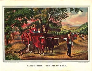 Vintage 1952 American Currier and Ives Print From Lithograph Book 9x13 Size - Picture 1 of 1