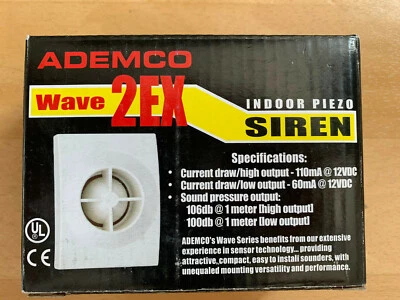 Ademco Honeywell WAVE 2EX INDOOR PIEZO SIREN - SIRENE Neuve