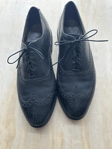 ALLEN EDMONDS CHESTER BLACK LEATHER WINGTIP OXFORDS DRESS SHOES US MENS SZ 10D - Picture 1 of 8
